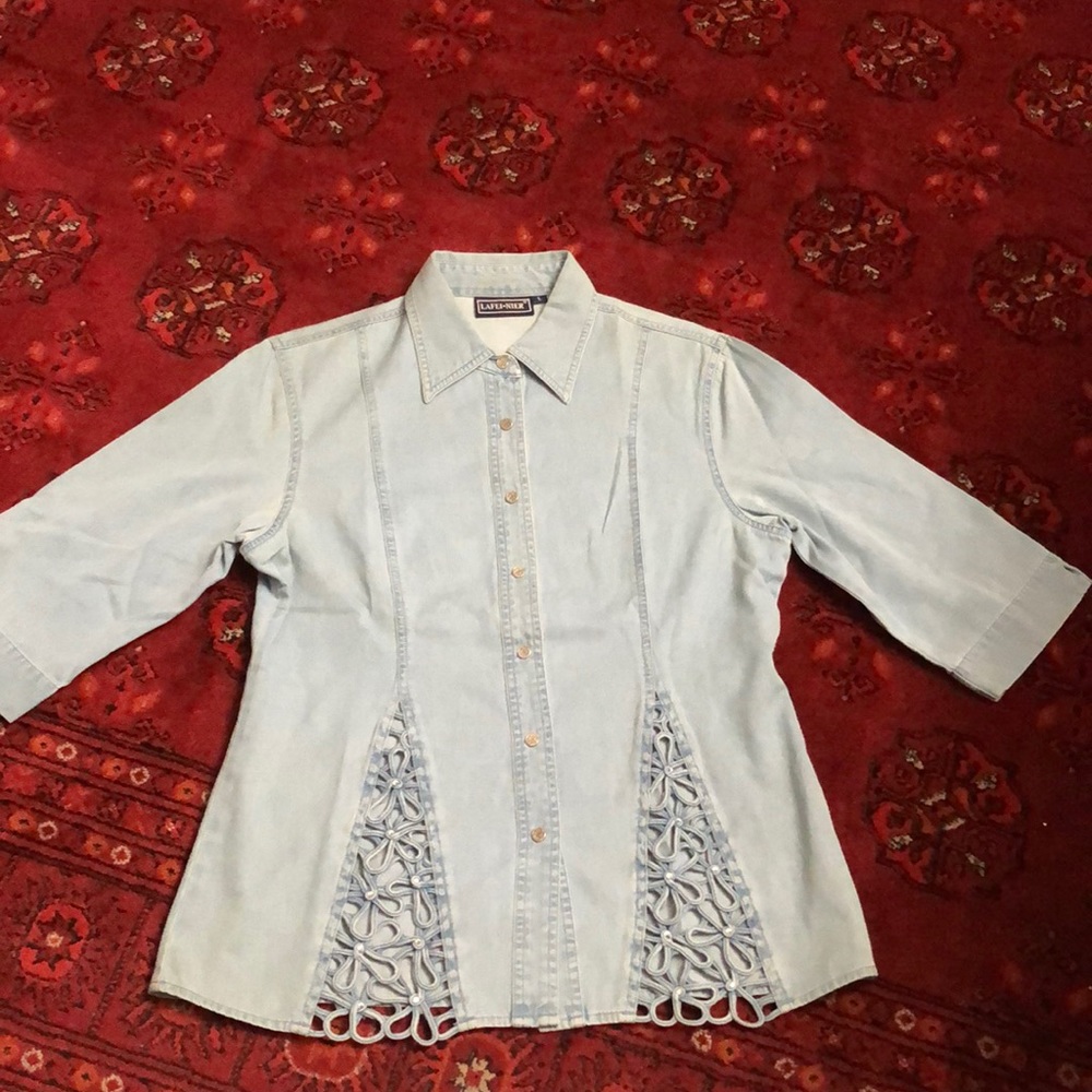LAFEI NIER JEANS SHIRT WITH DECOR size L